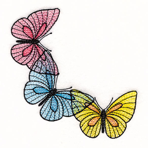 Rainbow Butterfly Corner