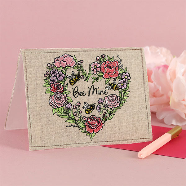 Bee Mine Buzzing Blossoms Heart