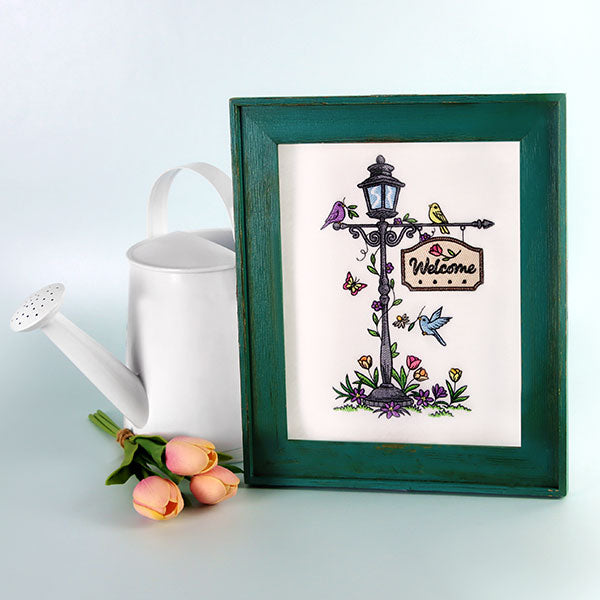 Welcome Spring Lamppost