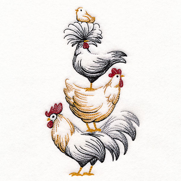 Chicken Stack Etching