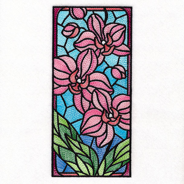 Orchid Stained Glass Panel