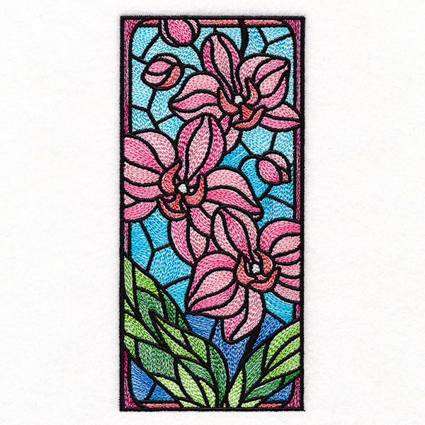 Orchid Stained Glass Panel