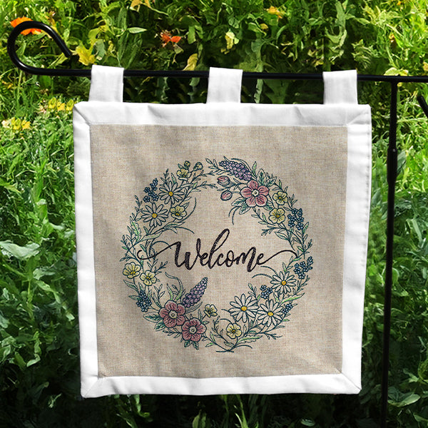 Welcome Spring Flowers Wreath