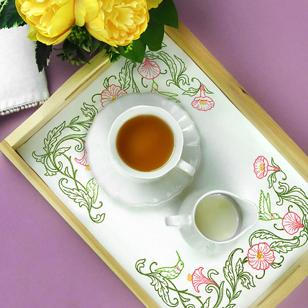 Hummingbirds & Hibiscus Half Frame