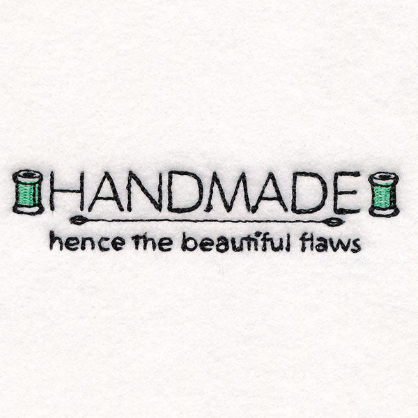 Handmade with Beautiful Flaws Label