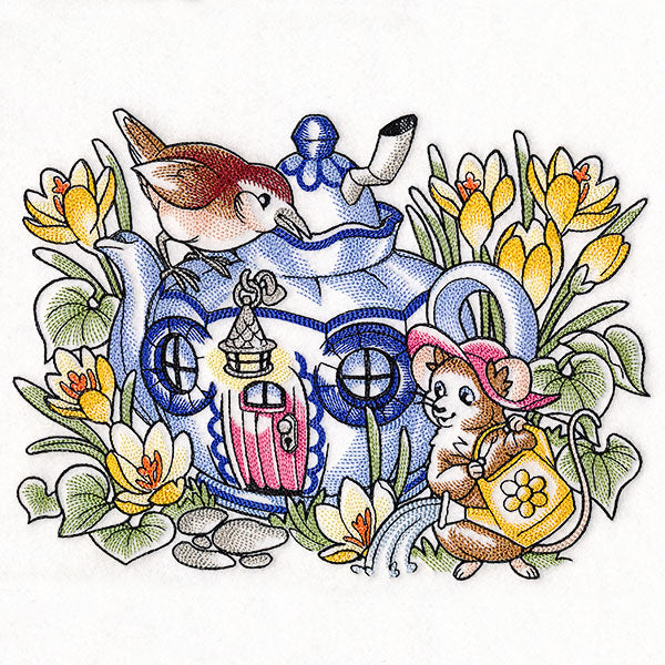Woodland Teapot Mouse Cottage