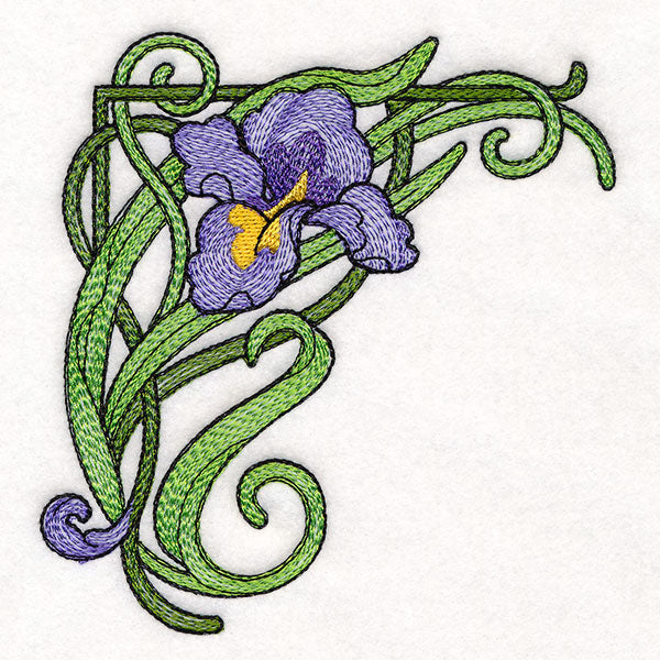 Art Nouveau Iris Corner