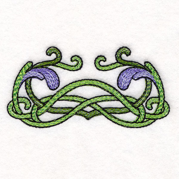 Art Nouveau Iris Border Accent