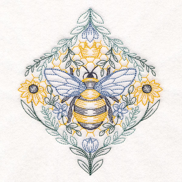 Queen Bee in Flowers