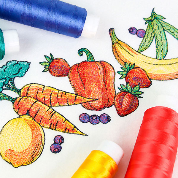 Color Theory Veggie & Fruit Border