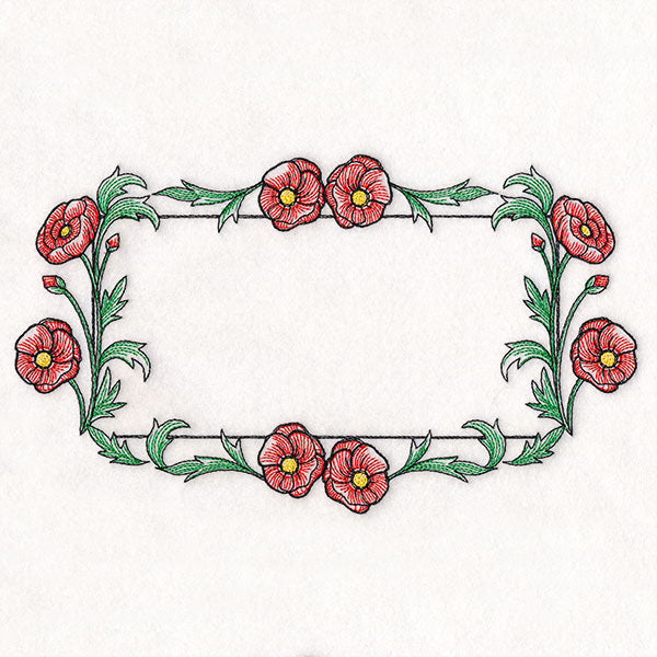 Pretty Poppies Quilt Label