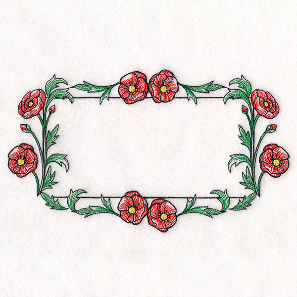 Pretty Poppies Quilt Label