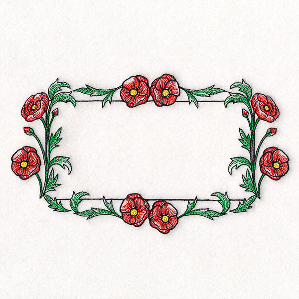 Pretty Poppies Quilt Label