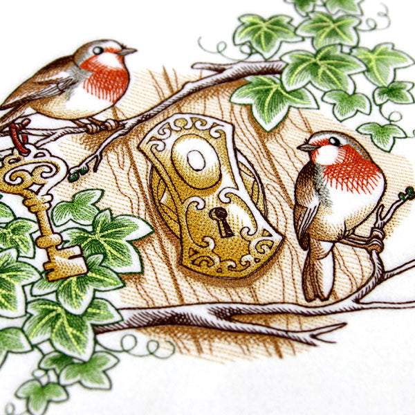 Secret Garden with English Robins
