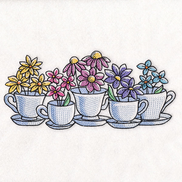 Wildflower Tea Cup Border