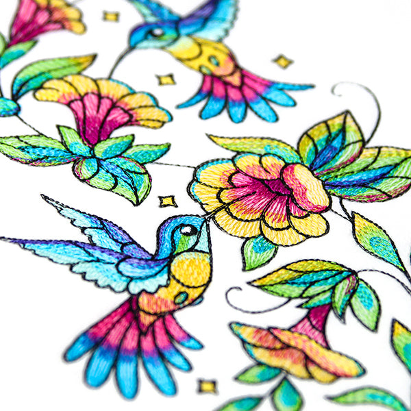 Color Theory Hummingbirds and Blooms