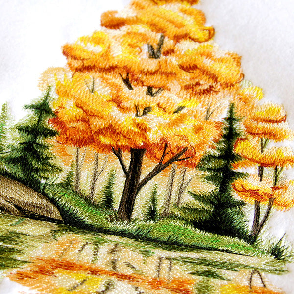 Lakeside Autumn Scene