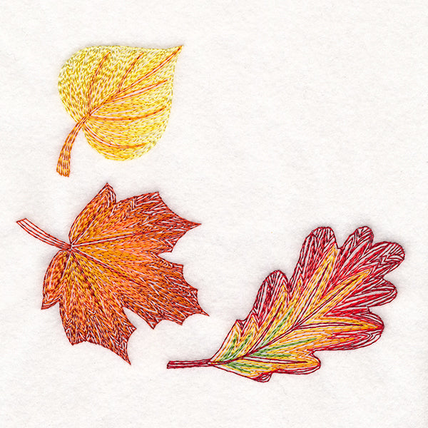 Cascading Leaves in Autumn Corner