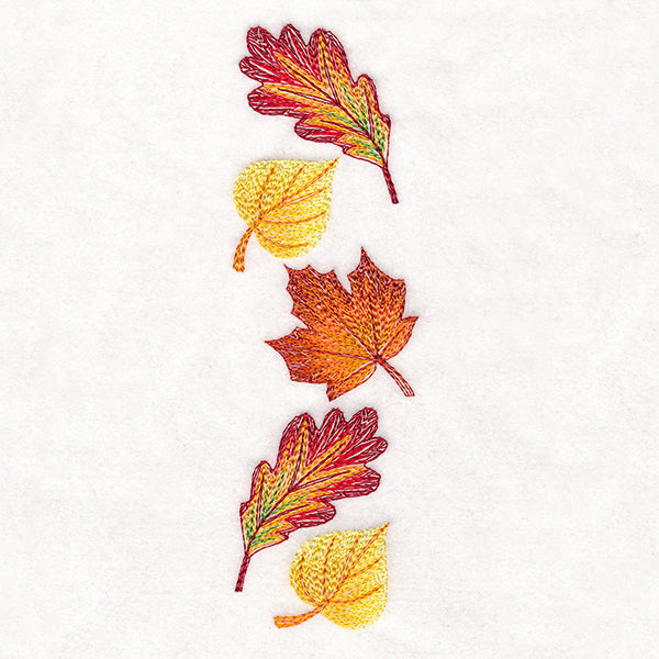 Cascading Leaves in Autumn Border