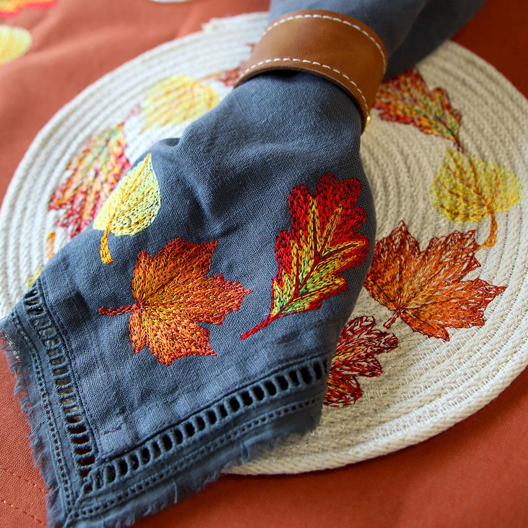 Cascading Leaves in Autumn Border