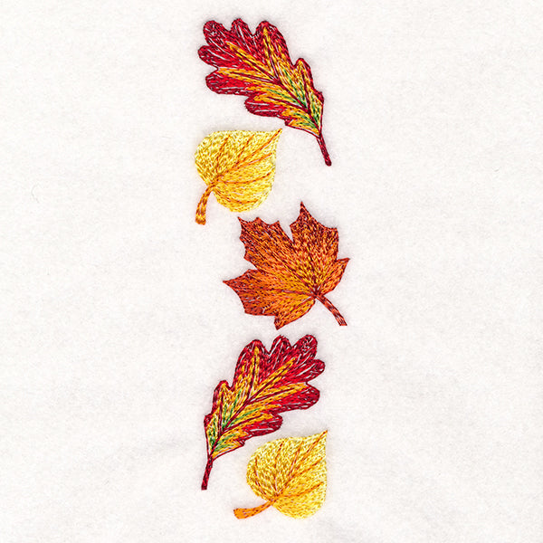 Cascading Leaves in Autumn Border