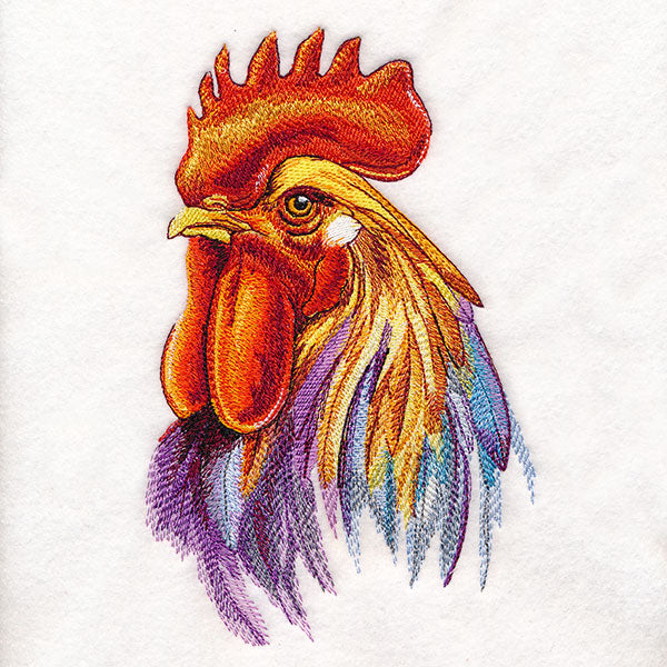 Lively Rooster in Watercolor