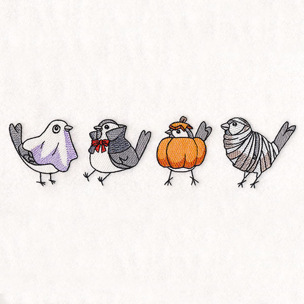 Halloween Chickadee Border