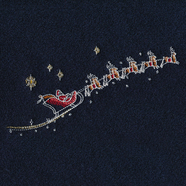 Midnight Christmas Garden - Santa's Flight