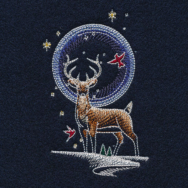 Midnight Christmas Garden - Deer & Moon