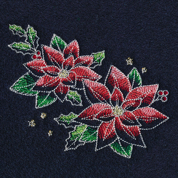 Midnight Christmas Garden - Poinsettias 1