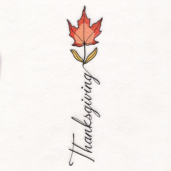Scripted Thanksgiving Maple Leaf