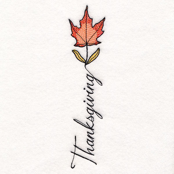 Scripted Thanksgiving Maple Leaf