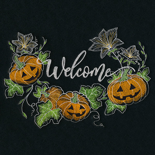 Welcome with Halloween Jack o Lanterns