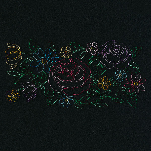 Romantic Blooms Border - Light Stitch