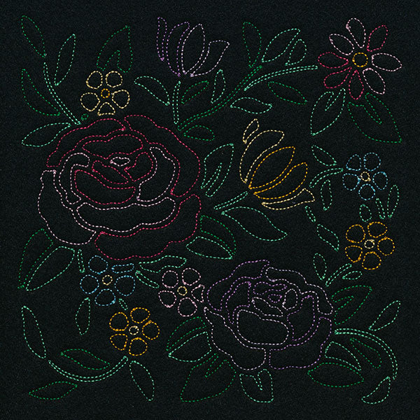 Romantic Blooms Square - Light Stitch