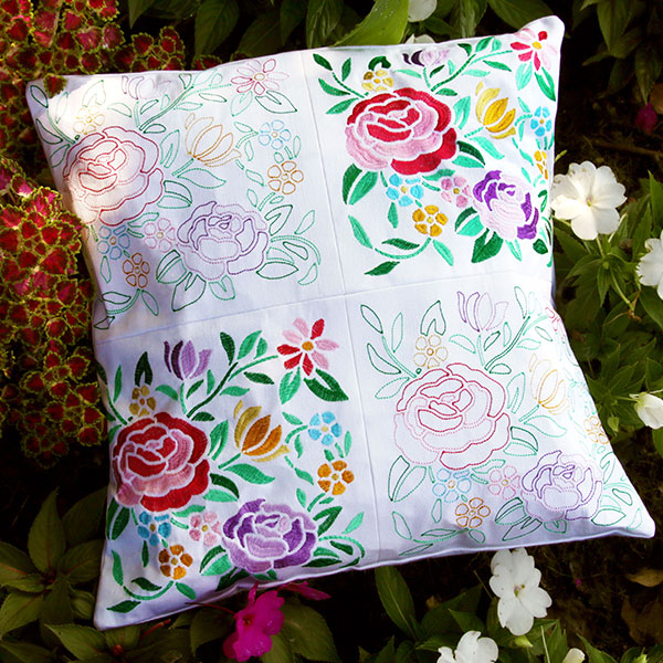 Romantic Blooms Square - Light Stitch