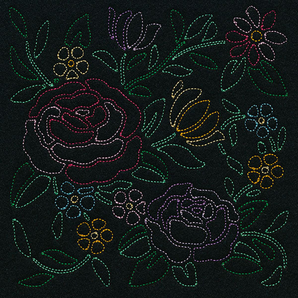 Romantic Blooms Square - Light Stitch