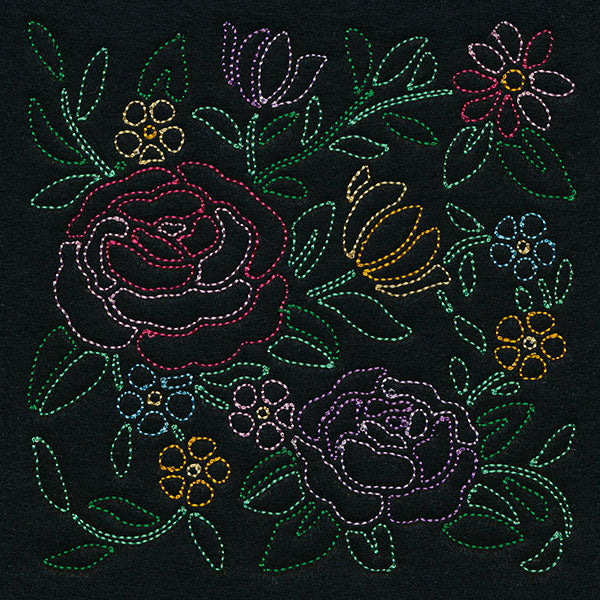 Romantic Blooms Square - Light Stitch