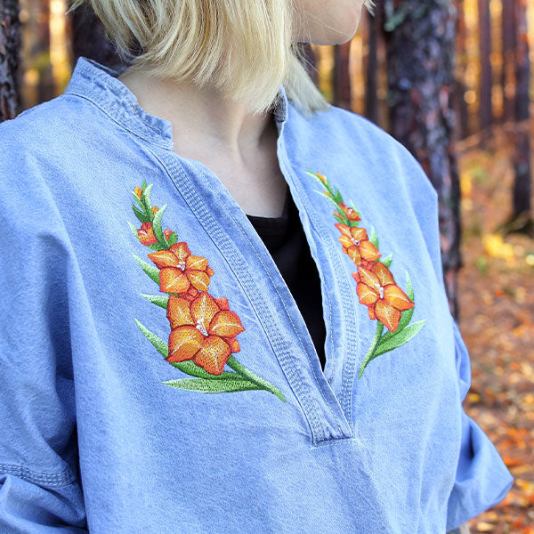 Realistic Gladiolus Spray