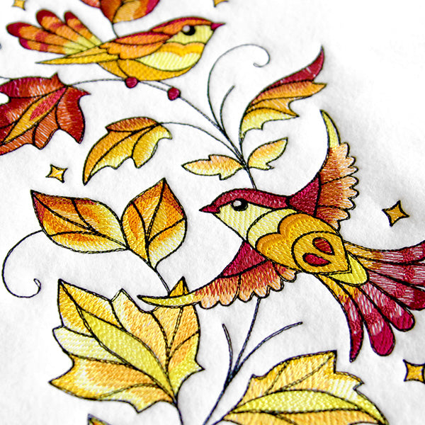 Color Theory Birds in Autumn