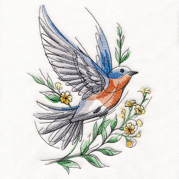 Joyful Storybook Eastern Bluebird