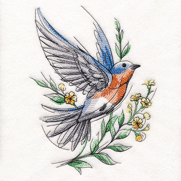 Joyful Storybook Eastern Bluebird