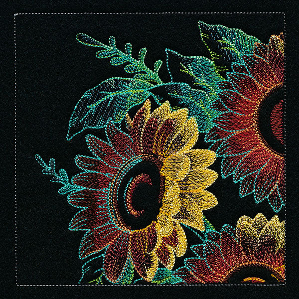 Four Panel Sunflower Bouquet - Top Left