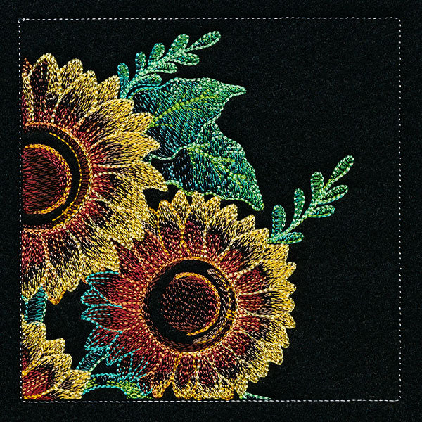 Four Panel Sunflower Bouquet - Top Right