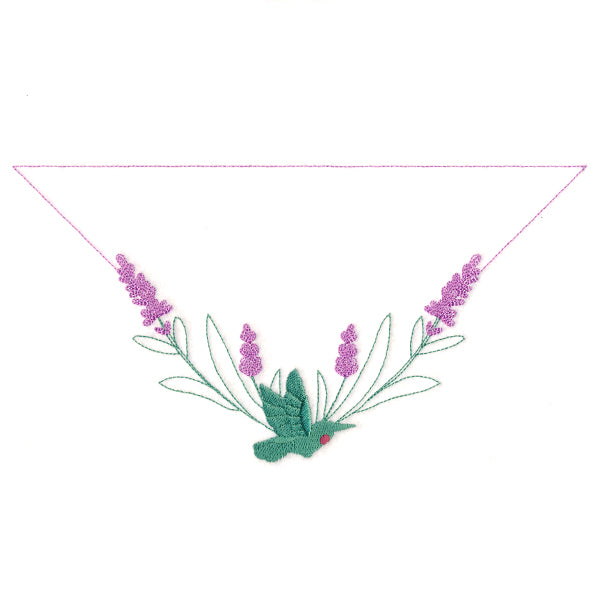 Hummingbird & Lavender Corner Label