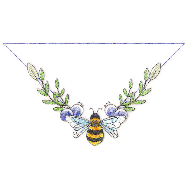 Buzzing Bee & Blueberries Corner Label