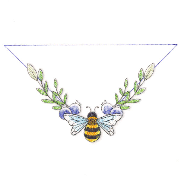 Buzzing Bee & Blueberries Corner Label