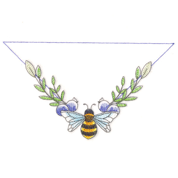 Buzzing Bee & Blueberries Corner Label