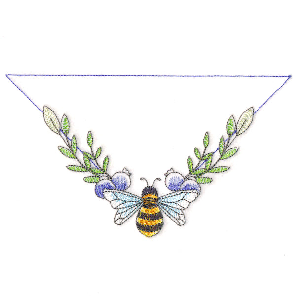 Buzzing Bee & Blueberries Corner Label