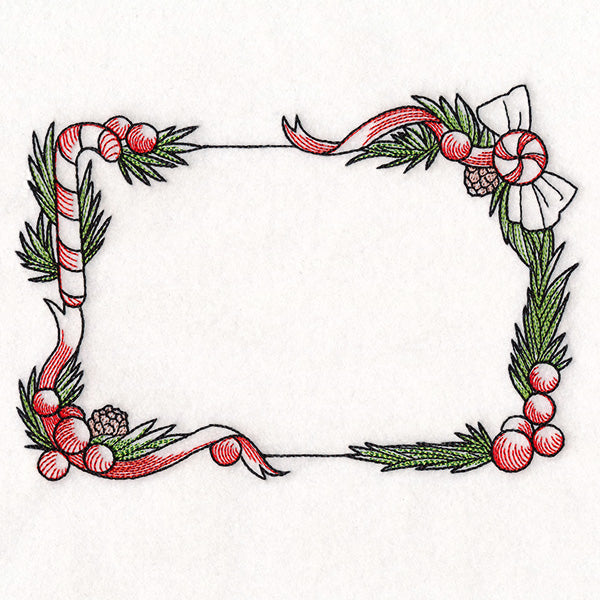 Christmas Peppermints Quilt Label